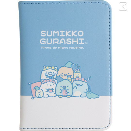 Japan San-X Passport Case - Sumikko Gurashi : Pajama Style Blue - 1