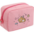 Japan San-X Square Cosmetic Pouch - Rilakkuma : Yuruyuru Pokapoka Warm and Cozy Pink - 1