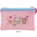 Japan San-X Clear Flat Mini Pouch - Rilakkuma : Yuruyuru Pokapoka Warm and Cozy Pink - 2