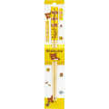 Japan San-X Bamboo Chopsticks 21cm - Rilakkuma : Relax Yellow - 1
