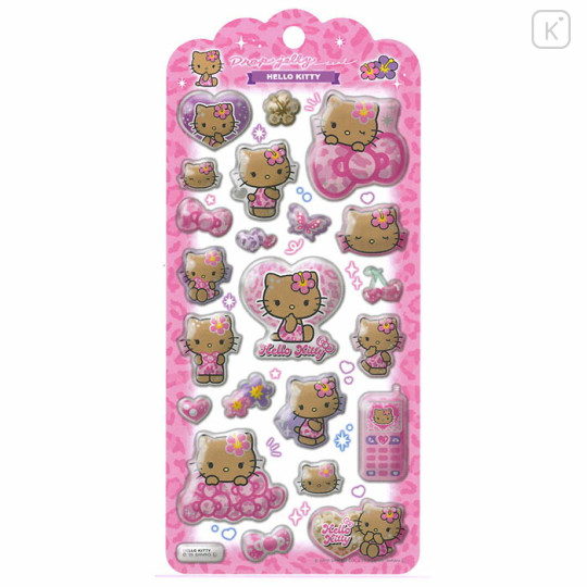 Japan Sanrio Drop Jelly Seal - Hello Kitty : Suntan Gal - 1