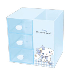 Japan Sanrio Chest Drawer with Pen Holder - Cinnamoroll : Ribbon Blue