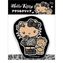 Japan Sanrio Acrylic Clip - Hello Kitty & Tiny Chum : Gal Black