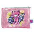 Japan Gloomy Bear Clear Flat Mini Pouch - Glitter Pink - 1