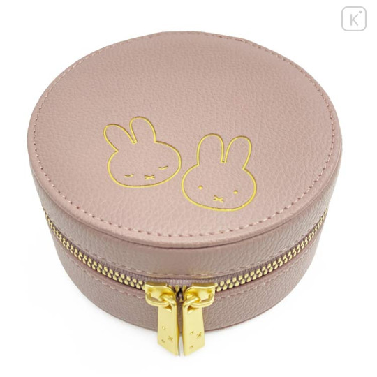 Japan Miffy Jewelry Box - Miffy : Face Round Pink Gold - 1