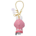 Japan Miffy Mascot Holder Bag Charm - Miffy : Gingham Riding Hood Strawberry Flower - 4