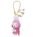 Japan Miffy Mascot Holder Bag Charm - Miffy : Gingham Riding Hood Flower Tulip - 2
