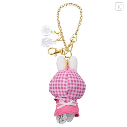 Japan Miffy Mascot Holder Bag Charm - Miffy : Gingham Riding Hood Flower Tulip - 4