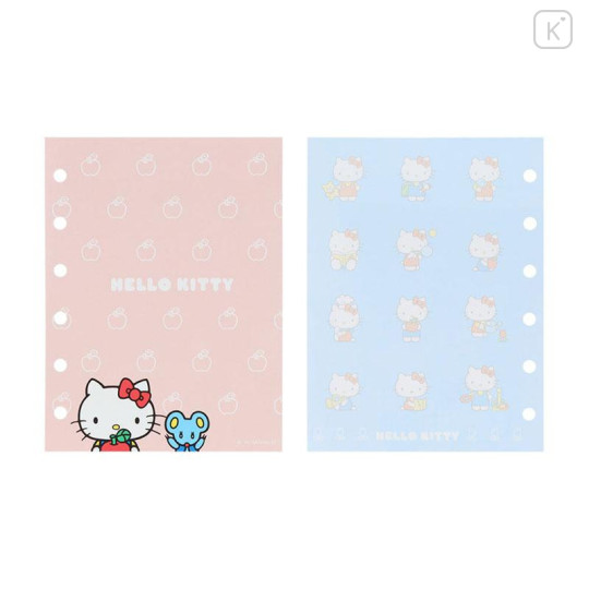 Japan Sanrio 6 Hole Sticker Binder - Hello Kitty : Blue & Red - 5
