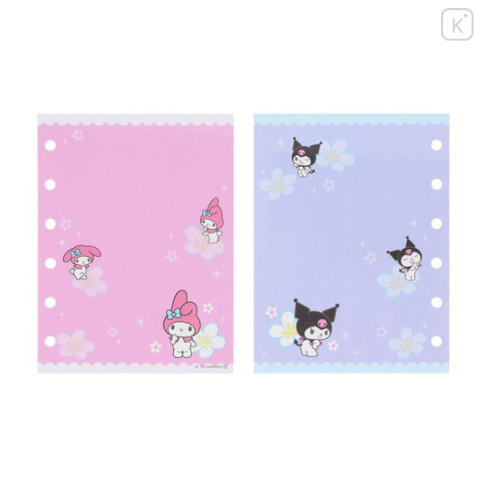 Japan Sanrio 6 Hole Sticker Binder - Kuromi & My Melody - 5