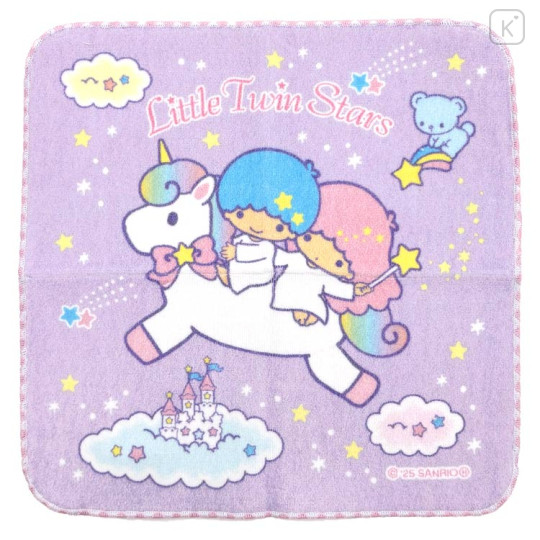 Japan Sanrio Mini Hand Towel - Little Twin Stars : Dreamy Journey Unicorn - 1