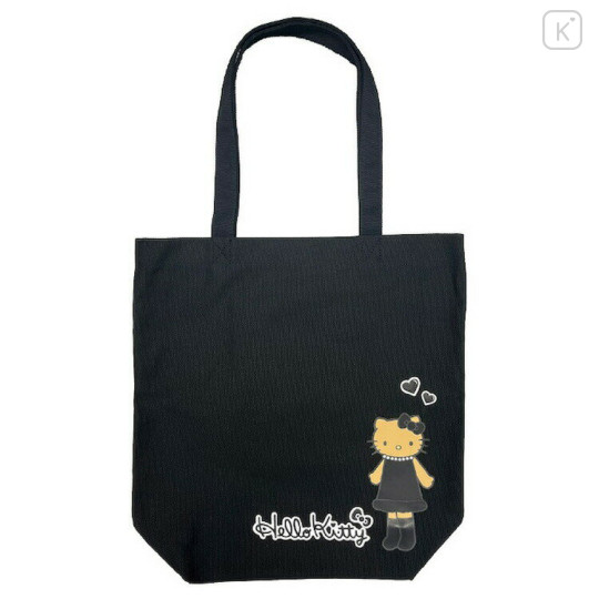 Japan Sanrio Tote Bag - Hello Kitty : Black - 1
