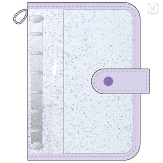 Japan Sanrio Glitter Seal Binder - Hello Kitty : Purple - 1