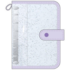 Japan Sanrio Glitter Seal Binder - Hello Kitty : Purple