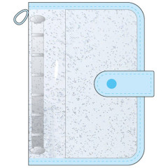 Japan Sanrio Glitter Seal Binder - Hello Kitty : Blue