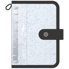 Japan Sanrio Glitter Seal Binder - Hello Kitty : Black