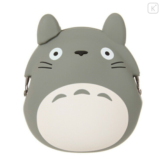 Japan Ghibli 3D Silicone Coin Purse Clasp Pouch - My Neighbor Totoro : Grey - 1