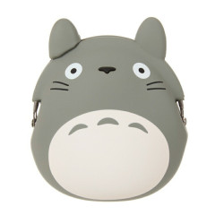 Japan Ghibli 3D Silicone Coin Purse Clasp Pouch - My Neighbor Totoro : Grey