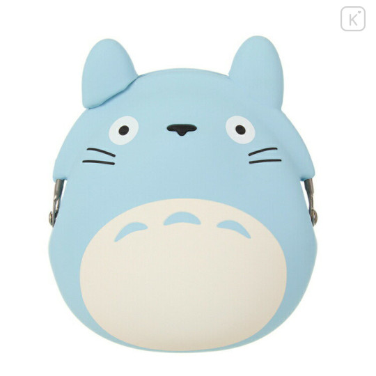 Japan Ghibli 3D Silicone Coin Purse Clasp Pouch - My Neighbor Totoro : Blue - 1