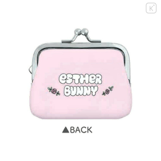 Japan Esther Bunny Mini Gamaguchi Clasp Pouch Coin Purse - Relax Pink - 2