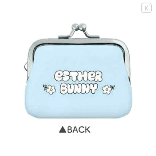 Japan Esther Bunny Mini Gamaguchi Clasp Pouch Coin Purse - Relax Blue - 2