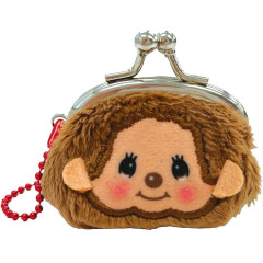 Japan Monchhichi Mini Gamaguchi Clasp Pouch Coin Purse - Boy Smile