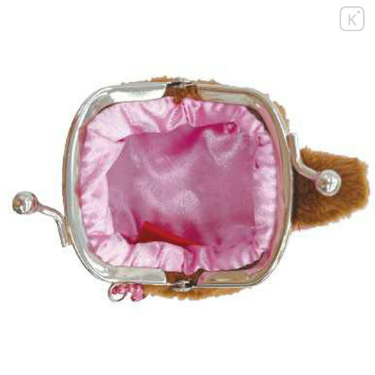 Japan Monchhichi Mini Gamaguchi Clasp Pouch Coin Purse - Girl Smile - 2