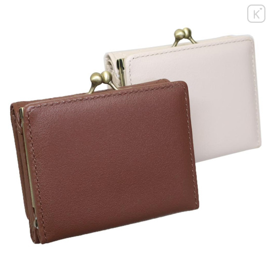 Japan San-X Clasp Trifold Wallet - Rilakkuma : Embossed Brown - 2