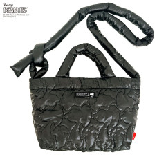 Japan Peanuts Rootote Deli Quilt 2way Shoulder Bag - Snoopy : Shiny Black