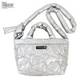 Japan Peanuts Rootote Deli Quilt 2way Shoulder Bag - Snoopy : Shiny Silver - 1
