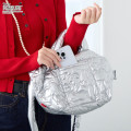 Japan Peanuts Rootote Deli Quilt 2way Shoulder Bag - Snoopy : Shiny Silver - 8
