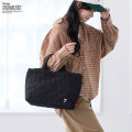 Japan Peanuts Rootote Medium Quilt 2way Shoulder Bag - Snoopy : Shiny Black - 4