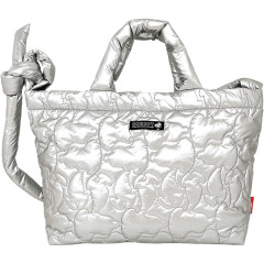 Japan Peanuts Rootote Medium Quilt 2way Shoulder Bag - Snoopy : Shiny Silver