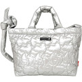 Japan Peanuts Rootote Medium Quilt 2way Shoulder Bag - Snoopy : Shiny Silver - 1