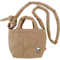 Japan Peanuts Rootote Babyroo Quilt 2way Shoulder Bag - Snoopy : Beige - 1