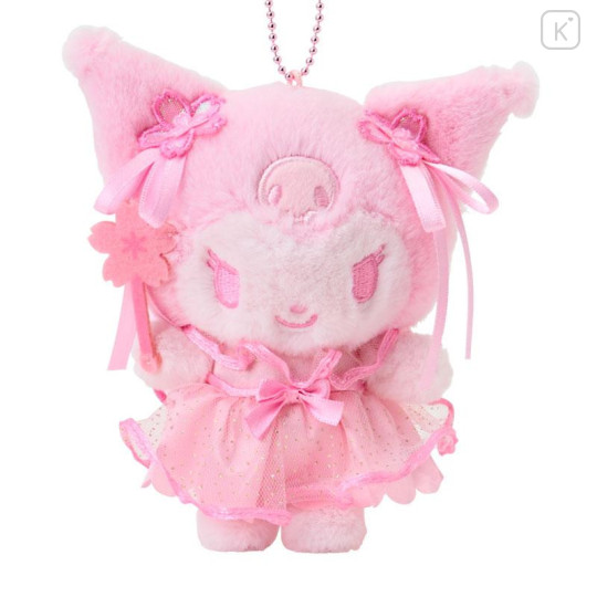 Japan Sanrio Original Mascot Holder - Kuromi : Sakura Cherry Blossom Fairy Flower - 2