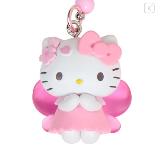Japan Sanrio Original Bead Keychain Strap with Mascot - Hello Kitty : Sakura Cherry Blossom Fairy Flower - 2