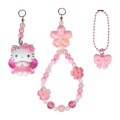 Japan Sanrio Original Bead Keychain Strap with Mascot - Hello Kitty : Sakura Cherry Blossom Fairy Flower - 4