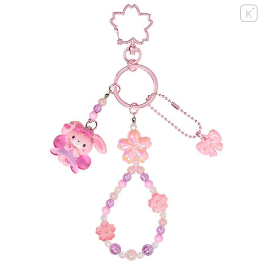 Japan Sanrio Original Bead Keychain Strap with Mascot - Bonbonribbon : Sakura Cherry Blossom Fairy Flower - 1