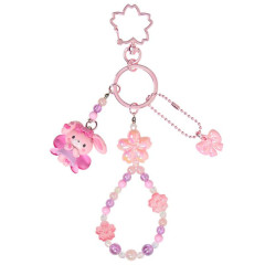 Japan Sanrio Original Bead Keychain Strap with Mascot - Bonbonribbon : Sakura Cherry Blossom Fairy Flower