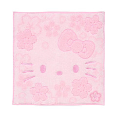 Japan Sanrio Original Petit Towel Handkerchief - Hello Kitty : Sakura Face Pink
