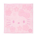 Japan Sanrio Original Petit Towel Handkerchief - Hello Kitty : Sakura Face Pink - 1