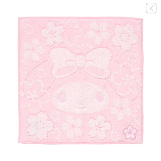 Japan Sanrio Original Petit Towel Handkerchief - My Melody : Sakura Face Pink - 1