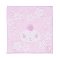 Japan Sanrio Original Petit Towel Handkerchief - Kuromi : Sakura Face - 1