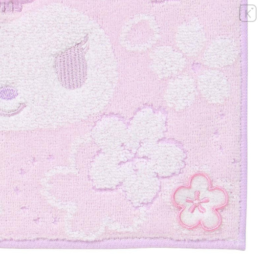 Japan Sanrio Original Petit Towel Handkerchief - Kuromi : Sakura Face - 3