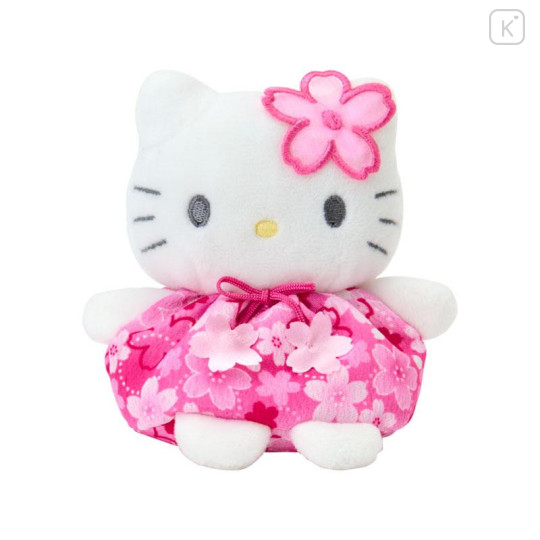 Japan Sanrio Original Bean Bag Plush - Hello Kitty : Sakura Cherry Blossom Flower - 1