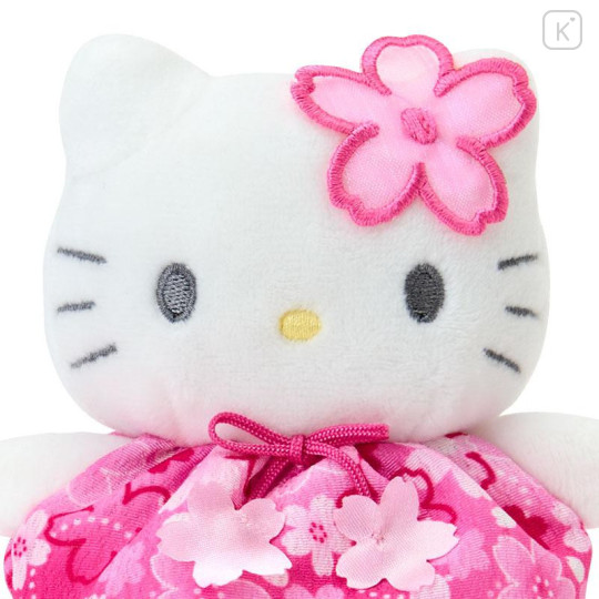 Japan Sanrio Original Bean Bag Plush - Hello Kitty : Sakura Cherry Blossom Flower - 3