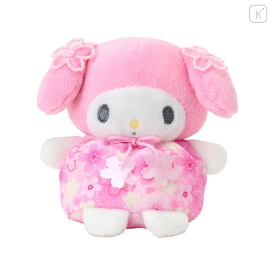 Japan Sanrio Original Bean Bag Plush - My Melody : Sakura Cherry Blossom Flower - 1