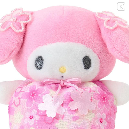Japan Sanrio Original Bean Bag Plush - My Melody : Sakura Cherry Blossom Flower - 3
