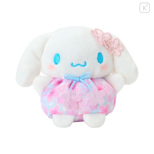 Japan Sanrio Original Bean Bag Plush - Cinnamoroll : Sakura Cherry Blossom Flower - 1